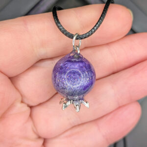 Purple Crystal Ball Pendant / Keyring / Bag Clip