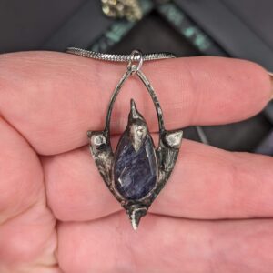 Iolite Shield Pendant