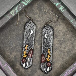 Handcrafted Polymer Clay Mushroom Earrings